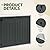 GOOBED 4.5x4ft Outdoor Horizontal Resin Storage Shed, 47 cuft Large Waterproof Tool Shed, No Shelf Included, Lockable, Easy Assembly (Dark Gray)