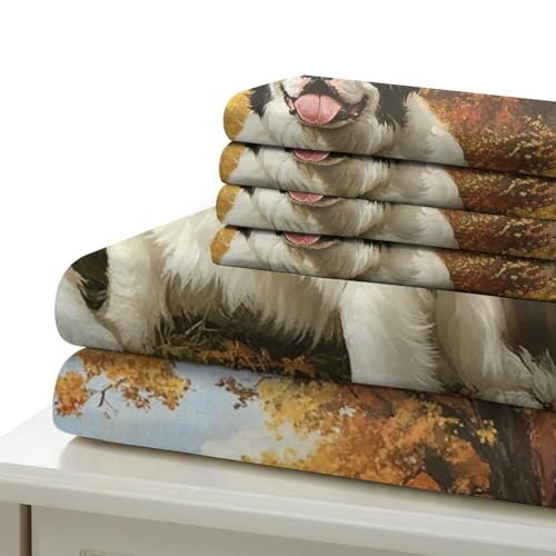Housse de couette Beagle infroissable en microfibre douce pour lit double