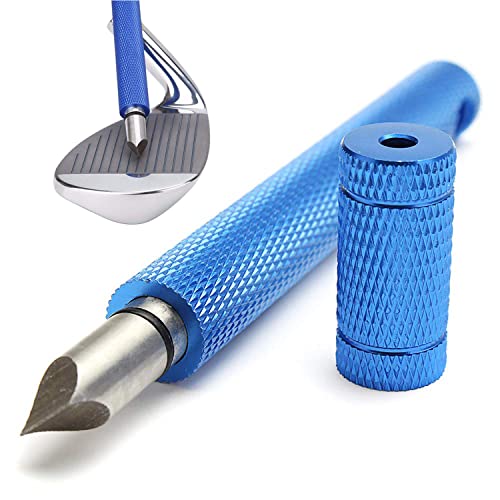 Betgod Groove Sharpener,Golf Groove Sharpener,Golf Club Groove Sharpener,Club Sharpener,Groove Sharpening Tool - Generate Optimal Backspin - Suitable for U & V-Grooves（Blue） 