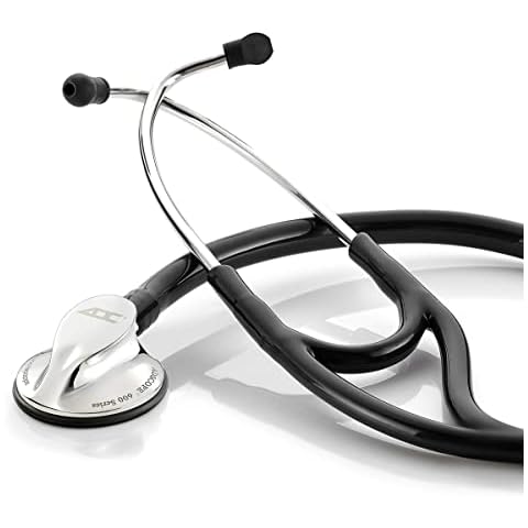 ADC Adscope® 600 Platinum Cardiology Stethoscope - Overall Length 27" - Black Cover