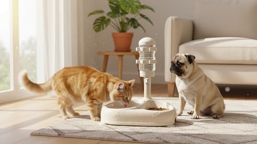 Distributeur d'eau pour chien EMUKOEP réglable avec ventouses - 4