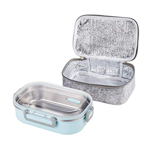 Lille Home 22oz Stainless Steel Leakproof Lunch Box, Bento Box/Food Container with Insulated