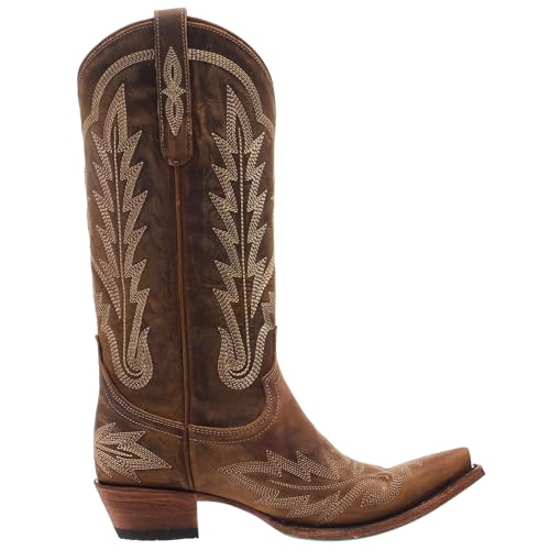 Lane Women's Lexington Tall Western Boot Snip Toe Caramel 8 1/2 M US4