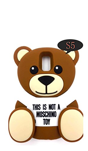 Jicheng Electronic Samsung Galaxy S5 Bear Case,3D Cartoon Cute Moschino Baby Bear Teddy Silicone Case for Samsung Galaxy S5