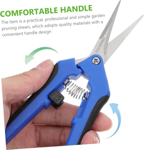 Image of Tree Bonsai Gardening Pruning Shear Garden Scissors Pruner Tool Straight Blade Anti-Slip Grip Gardening Pruning Shear Garden Scissors Pruner Tapener