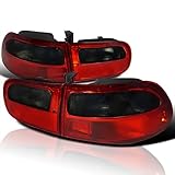 Spec-D Tuning Red Smoke Lens Tail Lights Compatible with Honda Civic 3Dr 1992-1995 L+R Pair...