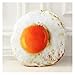 JSJJATQ Peluche 3D Forma de Huevo Frito 3D Cojines de Tiro Almohada Decorativos con sofá Lateral Interior Toys Durmiente Almohada Cumpleaños (Color : Egg, Specification : 40CM)