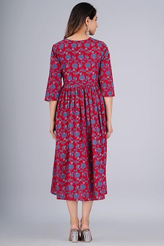 Image of Shantika Women's Maternity Dress Feeding Kurti with Zippers