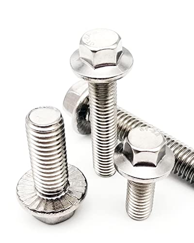 Imscrews M6-1.0 X 16Mm Flanged Hex Wahser Head Bolts - Stainless Steel 18-8 (304) Machine Screws With Corrosion Resistance, Pack Of 50 #TOP5