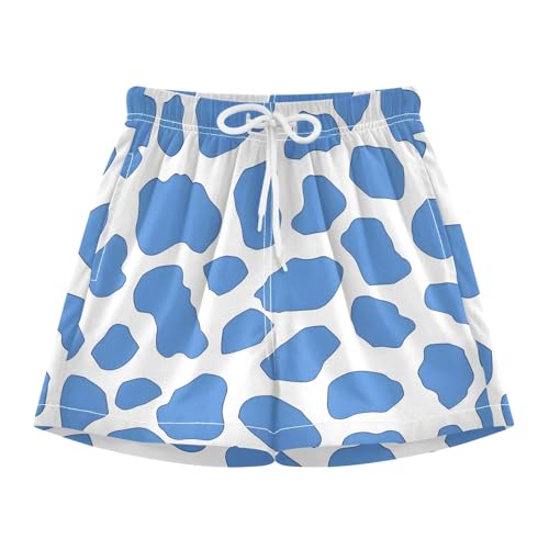 Toddler Boys Swimwear Swim Trunks with Compression Liner 4T Cow Blue