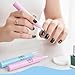 Imagen de AEKZOX Lápiz Corrector Esmalte de Uñas 4 Piezas con 9 Puntas de Recambio Quitaesmalte de Precisión Herramienta para Manicura y Pedicura para Limpiar Bordes y Cutículas