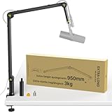 AA AUDIO ACCESSORY Mikrofon Arm, Max. 3 KG Traglast Mikrofonarm Kompatibel mit Shure SM7B, MV7+ & Co. Gear-Lock Design für rutschfreie Stabilität, Mikrofon Halterung Tisch, Microphone Mic Boom Arm