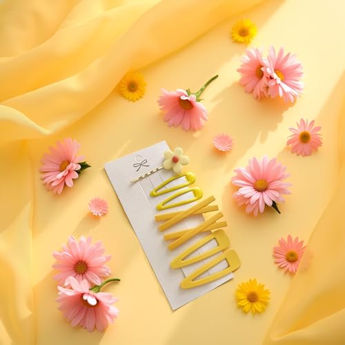 7 Pcs Yellow Sweet Flower Women Girl Barrette Bobby Pin Hairpin miniatura 2