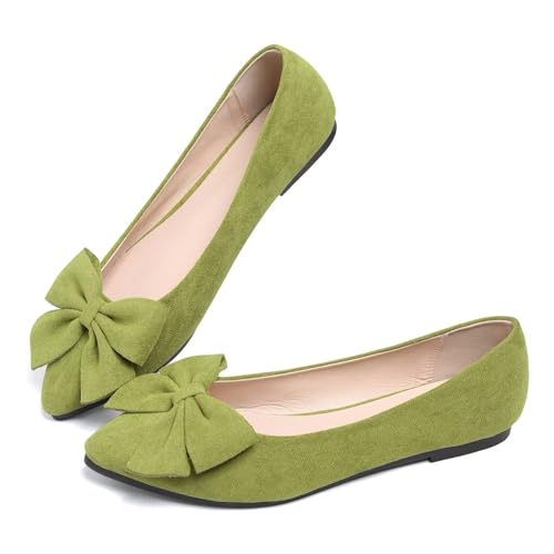 Image of Dear Time Women's Ballet Flats Dress Ballet Shoes Slip on for Office Work Comfortable Shoes