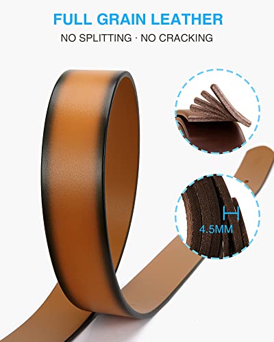 Image of CHAOREN Full Grain Leather Belt for Men, Work Belts for Men Heavy Duty, Daily Wear for Jeans Pants