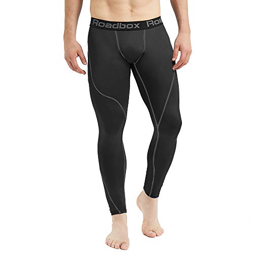Roadbox Compression Pants for Men Running Tights Base Layer Leggings - Thumbnail 2