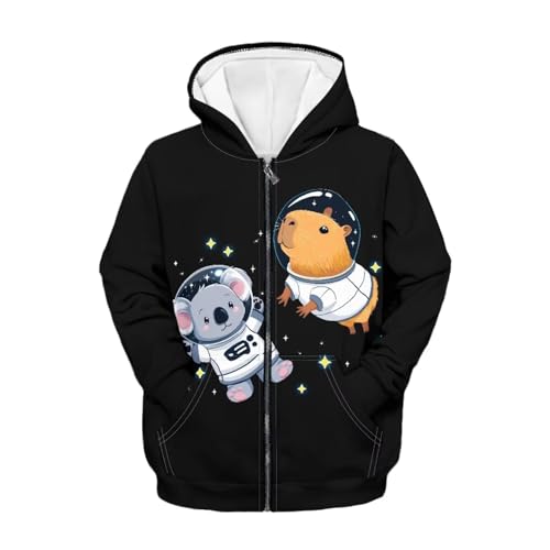 6-16T Teen Boys Zip Up Hoodies Kids 3D Graphic Hoody Sweatshirt Zipper Pullover with Pockets