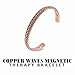 MAGNETJEWELRYSTORE Copper Magnetic Bracelet, For Men and Women, High Power Magnets, Adjustable Bangle Waves