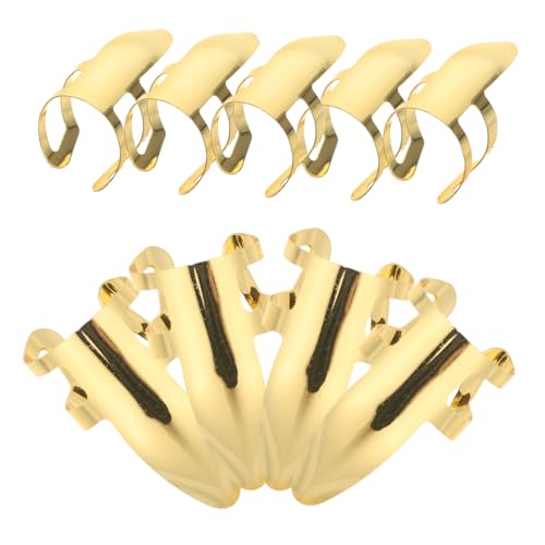 Hoement 9個セット メタルベースギターピック ステンレススチール製サムピック アコースティックエレクトリック楽器用 快適なスクラッチ