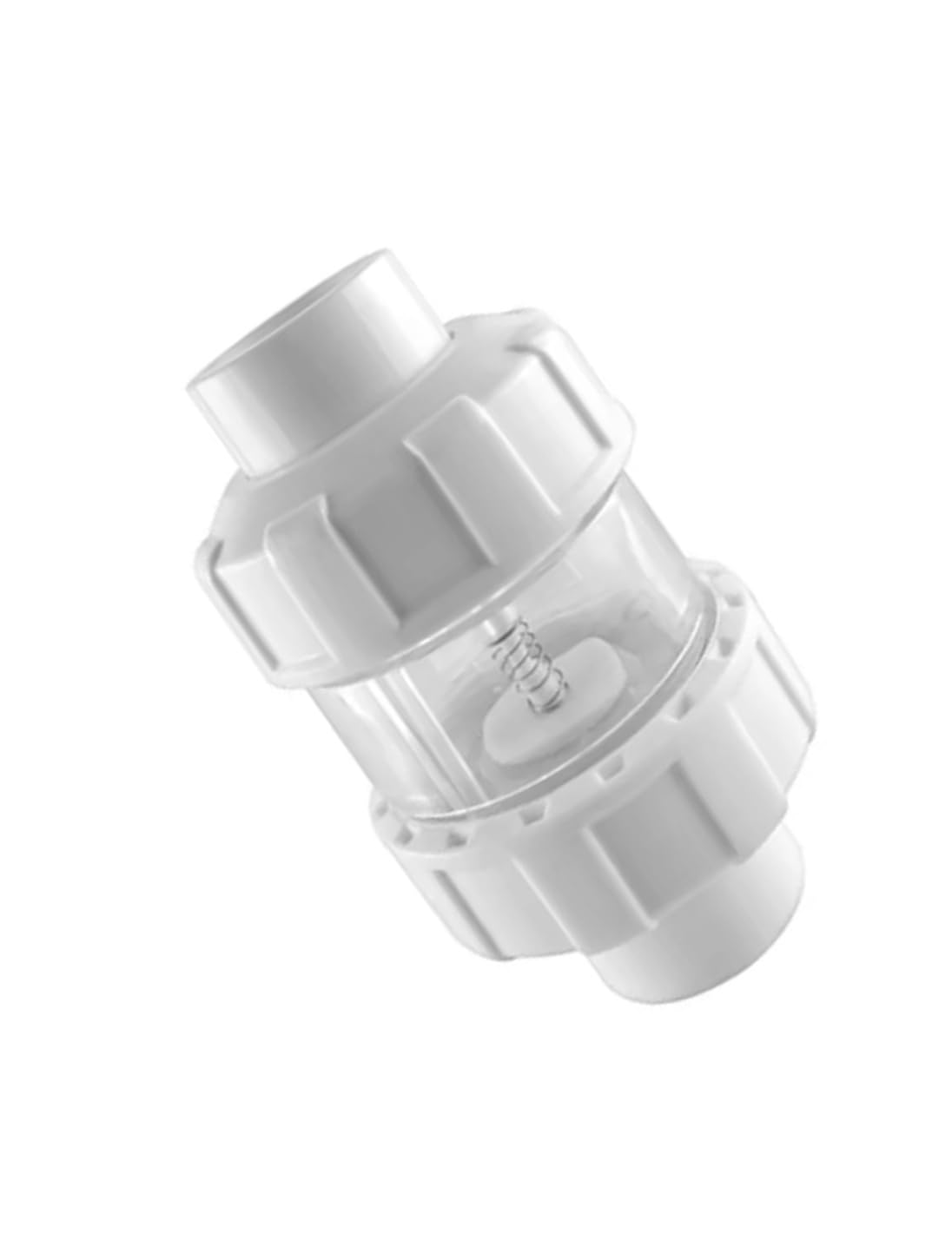 Clapet anti-siphon anti-retour aquariums UPVC double interface