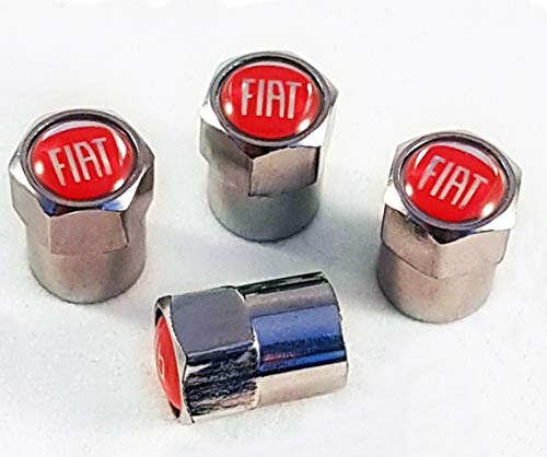 Tapa guardapolvo para Fiat, color rojo y cromado 500, Abarth, Punto, Panda, etc.