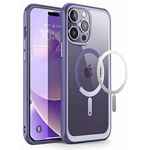 SUPCASE Polycarbonate Unicorn Beetle Mag Case for iPhone 14 Pro Max 6.7″, compatible for MagSafe Shockproof Protective Slim Clear Case -Mauve