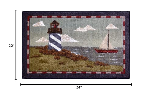 Tapete Decorativo Mayberry Rug 20 x 34 pulgadas Azul miniatura 2