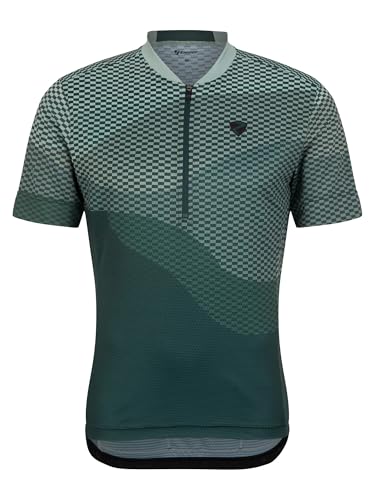 Ziener Nemic - Maillot de Ciclismo para Hombre, de montaña, de Carreras, Transpirable, de Secado rápido, elástico, Manga Corta, Dark Jungle, 60