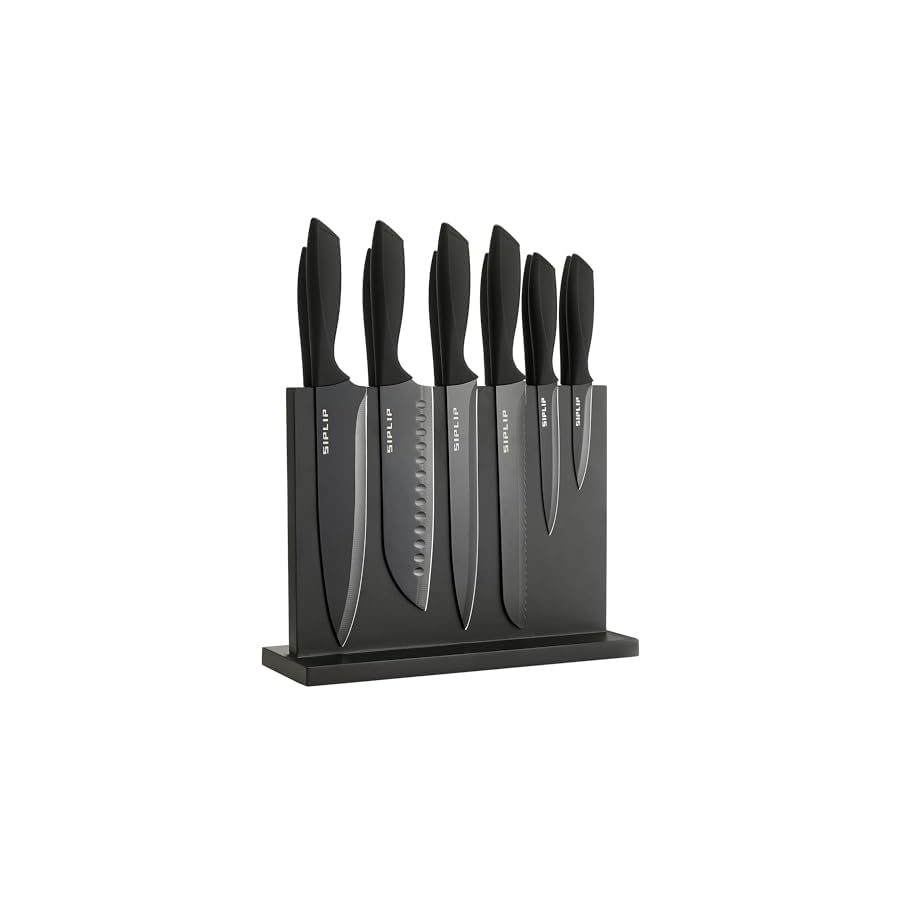 Kitchen-knife-set-with-Magnetic-knife-holder-15-pieces-high-carbon-stainless-steel-sharp-kitchen-knife-set-including-chefs-knife-bread-knife-serrated-steak-knife-set-knife-sharpener SipLip Kitchen knife set with Magnetic knife holder, 15 pieces high carbon stainless steel sharp kitchen knife set including chef's knife, bread knife, serrated steak knife set, knife sharpener
