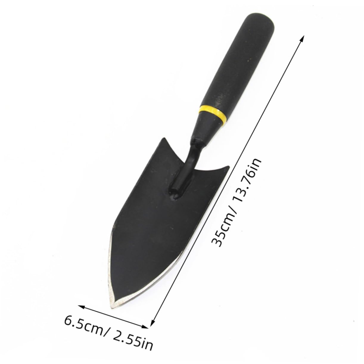HANABASS 1Pc Thickened Manganese Steel Gardening Hand Shovel Durable Ergonomic Planting Tool for Weeding Transplanting and Digging Versatile Black Garden Trowel for Home Use