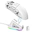 ATTACK SHARK X11 Gamingmuis met magnetisch oplaadstation, PixArt PAW3311 gamingsensor, BT/2.4G draadloze/bedrade gamingmuis met muisgriptape, 22000 DPI, gamermuizen voor Win11/Xbox/PS/Mac (zwart