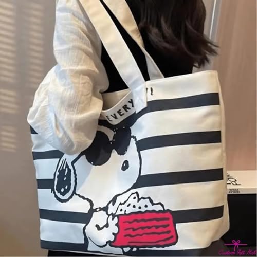 Image of Large Canvas Tote Bag for Women, Tote Handbags for Women with Zipper & Inner Pocket for College, Shopping, Office