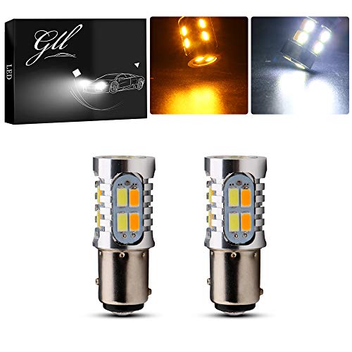 Grandview 2pcs Super Bright 400LM 1157 BAY15D Amber/White Switchback Turn