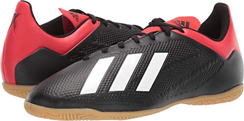 adidas Men's X 18.4 Indoor, Black/Off White/Active red, 7 M US