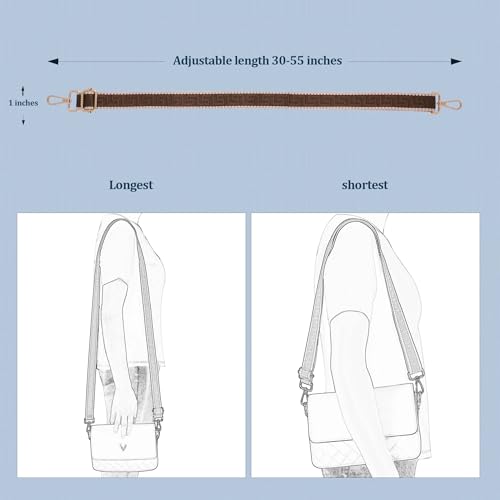 Image of chushui 1 inch Purse Strap,Replacement Crossbody Strap Adjustable Shoulder Strap for Handbag Bag