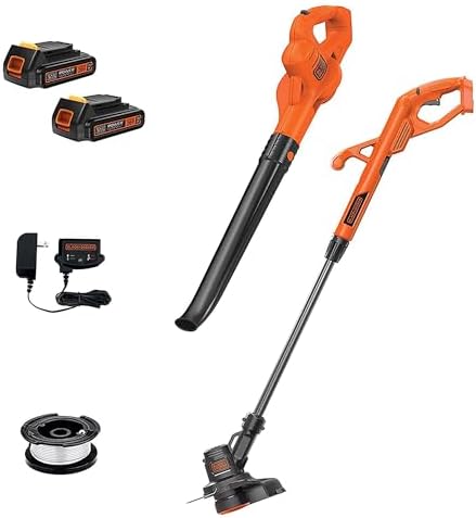 edger and weed eater combo that will transform your yard care routine 7 BLACK+DECKER 20V MAX* POWERCONNECT 10 in. 2in1 Cordless String Trimmer/Edger + Sweeper Combo Kit (LCC222)
