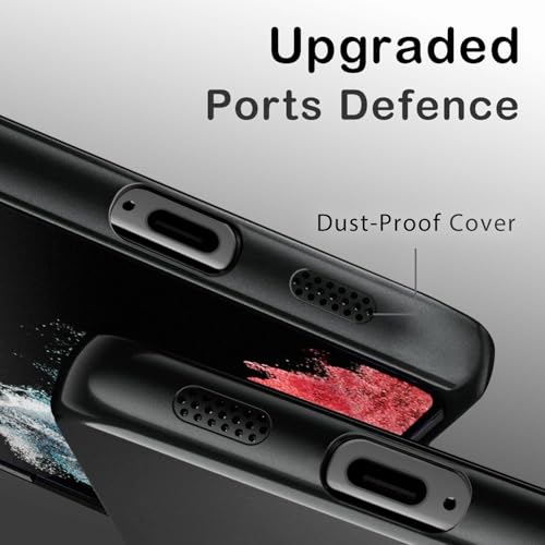 Image of DIZORO Samsung A26 5g Case, Compatible with Mag Safe Back Cover, Matte Luxury Metallic Luster Flexible TPU Wireless Charging Shockproof Case with Camera Protector Lens (Black)