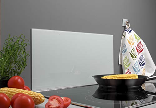 Plato de salpicaduras para cocina Home>it 60x30 cm vidrio blanco para hogar moderno 3