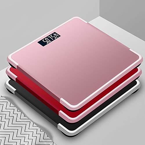 Skala o wysokiej precyzji Wyświetlacz LCD Wskaźnik korpusu Elektroniczny Smart Wagi Wagi 180 kg Łazienka Skala Cyfrowa Waga Ludzka Waga podłogowa (Color : Pink)