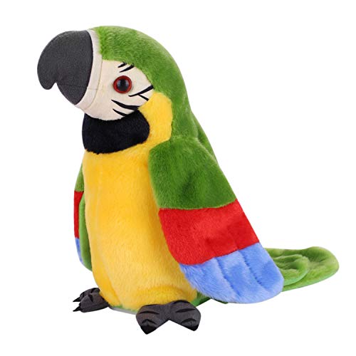 Perroquet Parlant en Peluche Mignon Jouet Electrique Ddrôle Oiseau Répétez Ce Que Vous Dites...