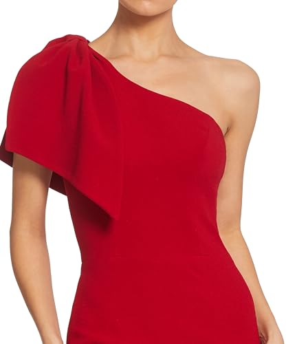Image of Dress the Population Womens Tiffany One Shoulder Bow Detail Midi Sheath Dress