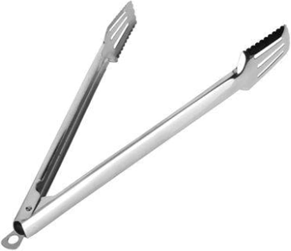 Pinzas para servir, alicates de cocina de acero inoxidable para ensalada, plata pulida, utensilios de cocina, 260 mm de longitud, herramientas versátiles para servir alimentos para el hogar y el