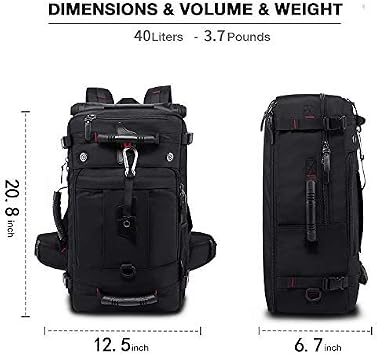 KAKA Travel Backpack, Carry On Backpack Durable Convertible Duffle Bag Fit for 15.6 Inch Laptop for Men and Women(Medium 35L)