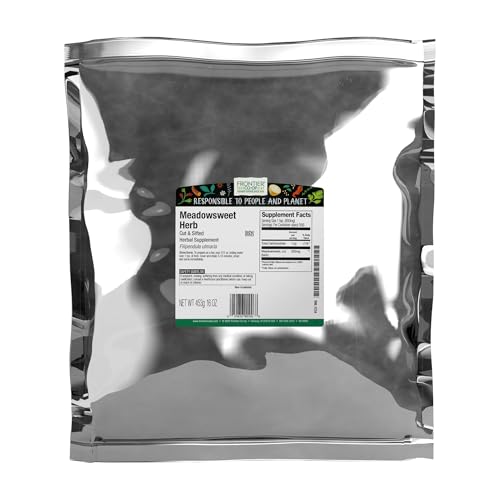 Frontier Co-op Meadowsweet Herb, Cut and Sifted, 1lb Bulk Bag - 100% Natural Dried Herb - Ideal for Meadowsweet Tea and Herbal Uses, Kosher Certified