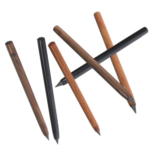 Set de 6 lápices de madera Eternal Wood sin afilar miniatura 1