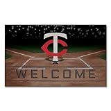 FANMATS 21925 Team Color Crumb Rubber Minnesota Twins Door Mat, 1 Pack