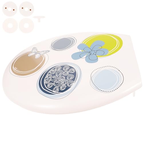 GALPADA Sedile del Water in Plastica Resistente Copriwater Spesso 18 Pollici Coperchio Sostituzione Stabile per Vasino Bagno Superficie Liscia Facile da Pulire