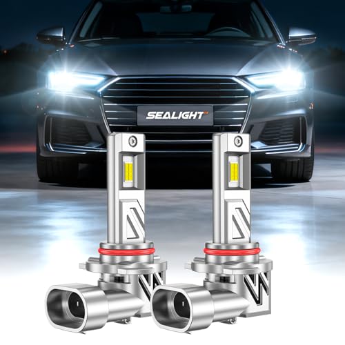 SEALIGHT HB3/9005 Headlight Bulb, 44000LM 6000K Output Canbus Ready, LED 9005 Bulbs For Powersports IP68 60000Hrs Lifespan, 1οΌ1 Size 3Mins Installation, 2 Pack