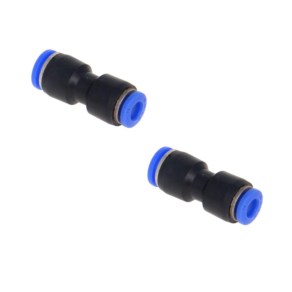 Othmro Blue Pg8-6 Pneumatic Fitting, Straight Push To Connector Reducer Fitting 8Mm To 6Mm, Quick Release Pneumatic Connector Pipe Tube Fitting—2Pcs