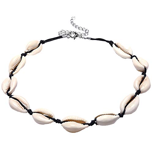 De Las Mujeres Shell Perlas Naturales Collar Hecho A Mano Shell Gargantilla Gargantilla Mar Playa De Hawaii con Ajustable
